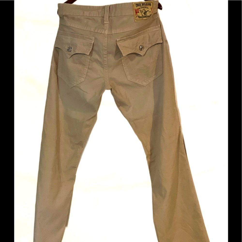 Tan True Religion Light Corduroy Pant